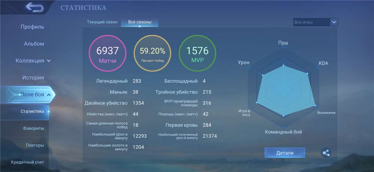 продажа аккаунта к игре Mobile Legends